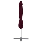 vidaXL Umbrelă în consolă cu stâlp din aluminiu, bordo, 250x250 cm vidaXL Umbrelă în consolă cu stâlp din aluminiu, bordo, 250x250 cm