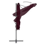 vidaXL Umbrelă în consolă cu stâlp din aluminiu, bordo, 250x250 cm vidaXL Umbrelă în consolă cu stâlp din aluminiu, bordo, 250x250 cm