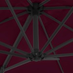 vidaXL Umbrelă în consolă cu stâlp din aluminiu, bordo, 250x250 cm vidaXL Umbrelă în consolă cu stâlp din aluminiu, bordo, 250x250 cm