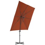vidaXL Umbrelă în consolă cu stâlp din oțel, cărămiziu, 250x250 cm vidaXL Umbrelă în consolă cu stâlp din oțel, cărămiziu, 250x250 cm