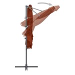 vidaXL Umbrelă în consolă cu stâlp din oțel, cărămiziu, 250x250 cm vidaXL Umbrelă în consolă cu stâlp din oțel, cărămiziu, 250x250 cm