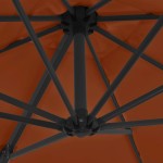vidaXL Umbrelă în consolă cu stâlp din oțel, cărămiziu, 250x250 cm vidaXL Umbrelă în consolă cu stâlp din oțel, cărămiziu, 250x250 cm