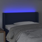 vidaXL Tăblie de pat cu LED, albastru, 103x16x78/88 cm, textil vidaXL Tăblie de pat cu LED, albastru, 103x16x78/88 cm, textil