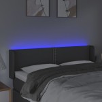 vidaXL Tăblie de pat cu LED, gri închis, 147x16x78/88 cm, textil vidaXL Tăblie de pat cu LED, gri închis, 147x16x78/88 cm, textil