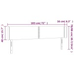 vidaXL Tăblie de pat cu LED, albastru, 183x16x78/88 cm, textil vidaXL Tăblie de pat cu LED, albastru, 183x16x78/88 cm, textil
