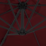 vidaXL Umbrelă în consolă cu stâlp din oțel, roșu bordo, 300 cm vidaXL Umbrelă în consolă cu stâlp din oțel, roșu bordo, 300 cm