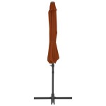 vidaXL Umbrelă în consolă cu stâlp din oțel, cărămiziu, 300 cm vidaXL Umbrelă în consolă cu stâlp din oțel, cărămiziu, 300 cm