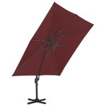 vidaXL Umbrelă în consolă cu stâlp din aluminiu, bordo, 400x300 cm vidaXL Umbrelă în consolă cu stâlp din aluminiu, bordo, 400x300 cm