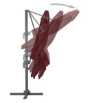 vidaXL Umbrelă în consolă cu stâlp din aluminiu, bordo, 400x300 cm vidaXL Umbrelă în consolă cu stâlp din aluminiu, bordo, 400x300 cm