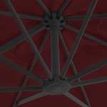 vidaXL Umbrelă în consolă cu stâlp din aluminiu, bordo, 400x300 cm vidaXL Umbrelă în consolă cu stâlp din aluminiu, bordo, 400x300 cm