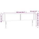 vidaXL Tăblie de pat cu LED, verde închis, 163x16x78/88 cm, catifea