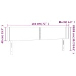 vidaXL Tăblie de pat cu LED gri închis 183x16x78/88 cm catifea vidaXL Tăblie de pat cu LED gri închis 183x16x78/88 cm catifea