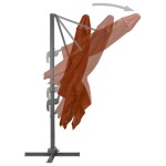 vidaXL Umbrelă în consolă cu stâlp din aluminiu, cărămiziu, 300x300 cm vidaXL Umbrelă în consolă cu stâlp din aluminiu, cărămiziu, 300x300 cm