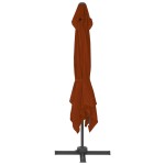 vidaXL Umbrelă în consolă cu stâlp din aluminiu, cărămiziu, 300x300 cm vidaXL Umbrelă în consolă cu stâlp din aluminiu, cărămiziu, 300x300 cm