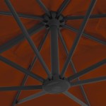 vidaXL Umbrelă în consolă cu stâlp din aluminiu, cărămiziu, 300x300 cm vidaXL Umbrelă în consolă cu stâlp din aluminiu, cărămiziu, 300x300 cm