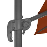 vidaXL Umbrelă în consolă cu stâlp din aluminiu, cărămiziu, 300x300 cm vidaXL Umbrelă în consolă cu stâlp din aluminiu, cărămiziu, 300x300 cm