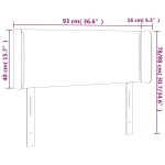 vidaXL Tăblie de pat cu LED, alb, 93x16x78/88 cm, piele ecologică