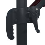 vidaXL Umbrelă în consolă de grădină cu LED-uri, roșu bordo 400x300 cm vidaXL Umbrelă în consolă de grădină cu LED-uri, roșu bordo 400x300 cm