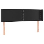 vidaXL Tăblie de pat cu LED, negru, 147x16x78/88 cm, piele ecologică vidaXL Tăblie de pat cu LED, negru, 147x16x78/88 cm, piele ecologică