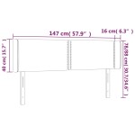 vidaXL Tăblie de pat cu LED cappuccino 147x16x78/88 cm piele ecologică vidaXL Tăblie de pat cu LED cappuccino 147x16x78/88 cm piele ecologică