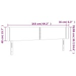 vidaXL Tăblie de pat cu LED, alb, 163x16x78/88 cm, piele ecologică vidaXL Tăblie de pat cu LED, alb, 163x16x78/88 cm, piele ecologică