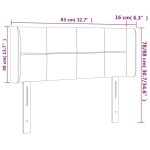 vidaXL Tăblie de pat cu LED, crem, 83x16x78/88 cm, textil vidaXL Tăblie de pat cu LED, crem, 83x16x78/88 cm, textil