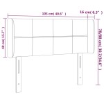 vidaXL Tăblie de pat cu LED, albastru, 103x16x78/88 cm, textil vidaXL Tăblie de pat cu LED, albastru, 103x16x78/88 cm, textil