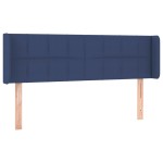 vidaXL Tăblie de pat cu LED, albastru, 147x16x78/88 cm, textil vidaXL Tăblie de pat cu LED, albastru, 147x16x78/88 cm, textil
