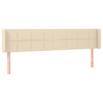 vidaXL Tăblie de pat cu LED, crem, 163x16x78/88 cm, textil vidaXL Tăblie de pat cu LED, crem, 163x16x78/88 cm, textil
