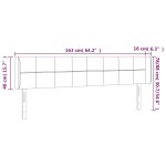 vidaXL Tăblie de pat cu LED, albastru, 163x16x78/88 cm, textil vidaXL Tăblie de pat cu LED, albastru, 163x16x78/88 cm, textil