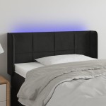 vidaXL Tăblie de pat cu LED, negru, 93x16x78/88 cm, catifea vidaXL Tăblie de pat cu LED, negru, 93x16x78/88 cm, catifea