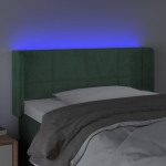vidaXL Tăblie de pat cu LED, verde închis, 93x16x78/88 cm, catifea vidaXL Tăblie de pat cu LED, verde închis, 93x16x78/88 cm, catifea