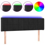 vidaXL Tăblie de pat cu LED, negru, 147x16x78/88 cm, catifea vidaXL Tăblie de pat cu LED, negru, 147x16x78/88 cm, catifea