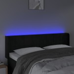 vidaXL Tăblie de pat cu LED, negru, 147x16x78/88 cm, catifea vidaXL Tăblie de pat cu LED, negru, 147x16x78/88 cm, catifea