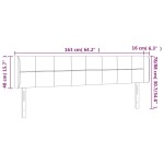 vidaXL Tăblie de pat cu LED, albastru închis, 163x16x78/88 cm, catifea