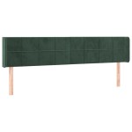 vidaXL Tăblie de pat cu LED, verde închis, 183x16x78/88 cm, catifea vidaXL Tăblie de pat cu LED, verde închis, 183x16x78/88 cm, catifea
