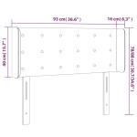 vidaXL Tăblie de pat cu LED, crem, 93x16x78/88 cm, piele ecologică vidaXL Tăblie de pat cu LED, crem, 93x16x78/88 cm, piele ecologică