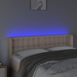 vidaXL Tăblie de pat cu LED cappuccino 147x16x78/88 cm piele ecologică vidaXL Tăblie de pat cu LED cappuccino 147x16x78/88 cm piele ecologică