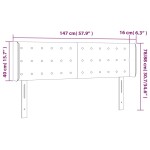 vidaXL Tăblie de pat cu LED cappuccino 147x16x78/88 cm piele ecologică vidaXL Tăblie de pat cu LED cappuccino 147x16x78/88 cm piele ecologică