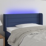 vidaXL Tăblie de pat cu LED, albastru, 103x16x78/88 cm, textil vidaXL Tăblie de pat cu LED, albastru, 103x16x78/88 cm, textil