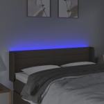 vidaXL Tăblie de pat cu LED, gri taupe, 147x16x78/88 cm, textil vidaXL Tăblie de pat cu LED, gri taupe, 147x16x78/88 cm, textil
