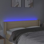 vidaXL Tăblie de pat cu LED, crem, 147x16x78/88 cm, textil vidaXL Tăblie de pat cu LED, crem, 147x16x78/88 cm, textil