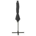 vidaXL Umbrelă în consolă cu stâlp și LED-uri, antracit, 300 cm