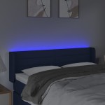 vidaXL Tăblie de pat cu LED, albastru, 147x16x78/88 cm, textil vidaXL Tăblie de pat cu LED, albastru, 147x16x78/88 cm, textil