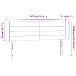 vidaXL Tăblie de pat cu LED, albastru, 147x16x78/88 cm, textil vidaXL Tăblie de pat cu LED, albastru, 147x16x78/88 cm, textil