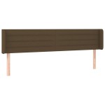 vidaXL Tăblie de pat cu LED, maro închis, 183x16x78/88 cm, textil vidaXL Tăblie de pat cu LED, maro închis, 183x16x78/88 cm, textil
