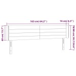 vidaXL Tăblie de pat cu LED, albastru închis, 163x16x78/88 cm, catifea