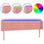 vidaXL Tăblie de pat cu LED, roz, 183x16x78/88 cm, catifea vidaXL Tăblie de pat cu LED, roz, 183x16x78/88 cm, catifea