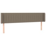 vidaXL Tăblie de pat cu LED, gri taupe, 183x16x78/88 cm, textil