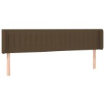 vidaXL Tăblie de pat cu LED, maro închis, 203x16x78/88 cm, textil vidaXL Tăblie de pat cu LED, maro închis, 203x16x78/88 cm, textil